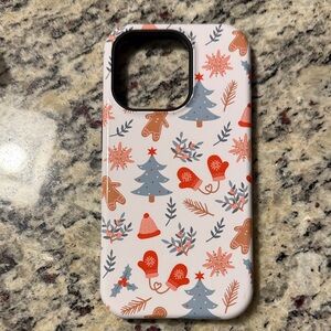 Holiday Themed iPhone Pro14 Case - Red and Gray